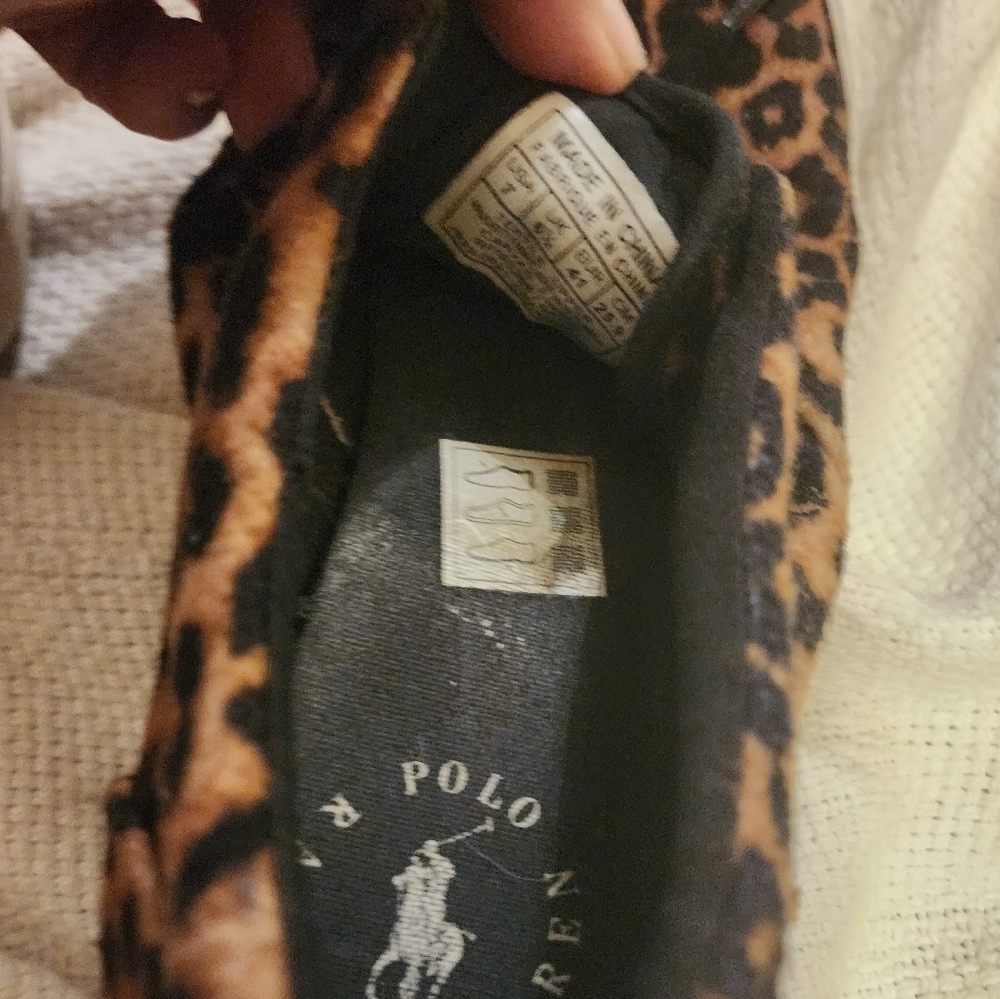 Polo Ralph Lauren leopard canvas sneakers 7 - Picture 8 of 11